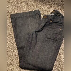 Express Dark Gray Eva Fit and Flare Jeans